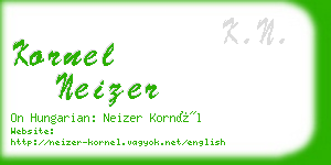 kornel neizer business card